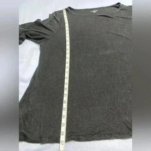 Eileen Fisher Black Womans Size 1X Tunic Top with 3/4 sleeves. - Picture 6 of 8